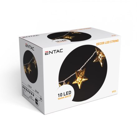 Karácsonyi beltéri fém arany csillag WW 1,65m Entac