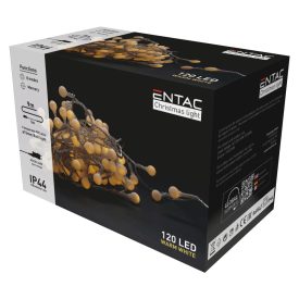 Karácsonyi fényfüzér 15mm Balls IP44 9m WW Entac
