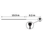 Karácsonyi füzér IP44 WW 19,9m leszúrható napelemes konzollal Entac