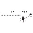 Karácsonyi füzér IP44 színes 5,4m leszúrható napelemes konzollal IR távirányítóval Entac