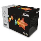 Karácsonyi beltéri füzér színes csillagok WW 1,65m Entac