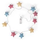 Karácsonyi beltéri füzér színes csillagok WW 1,65m Entac