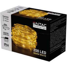 Karácsonyi IP44 PVC Bevonatú Micro LED WW 20m Entac