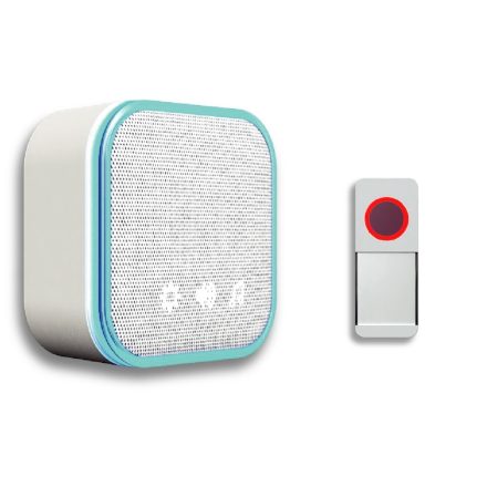 Hálózati ajtócsengő elemes IP44 adókészülékkel Entac