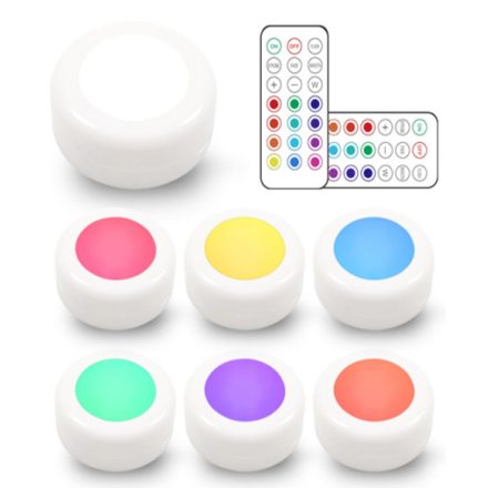 Mini hordozható éjjeli fény 0.45W RGB + Távir. Entac
