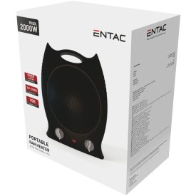 Hordozható ventilátoros fűtőtest 2000W fekete Entac