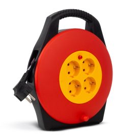   Kábeldob 4 aljzat 10 méter 1,5 mm² vezetékkel fekete Entac