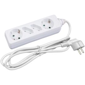   Négyes elosztó 1,5 méter 1,5 mm² vezetékkel fehér Entac