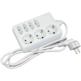 Hetes elosztó 1,5 méter 1,5 mm² vezetékkel fehér Entac