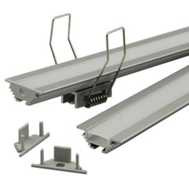   Gipszkartonba süllyeszthető 45° alumínium profil max.12 mm széles LED szalaghoz 1méter Conlight