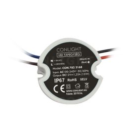 15W 12V IP67 műanyagházas LED tápegység Conlight