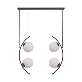 Helix 4xE14 fekete/fehér függeszték Zuma Line