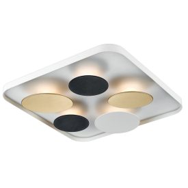   Constellation 15W 4000K fehér/fekete/arany mennyezeti lámpa Zuma Line