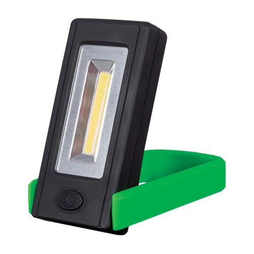 LEDes elemes kézi lámpa mágnessel és rögzítő clippel zöld Elmark