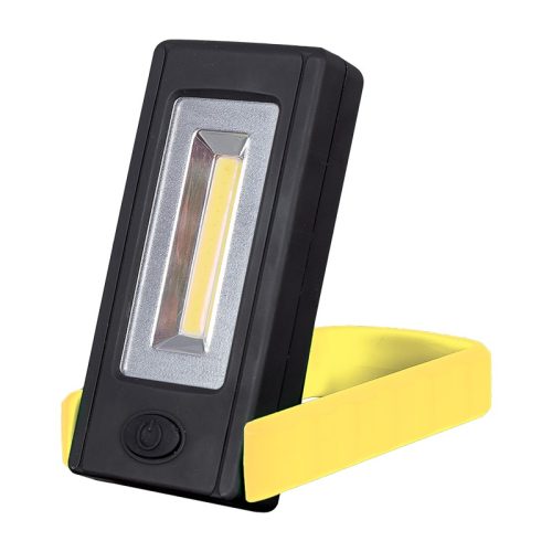 LEDes elemes kézi lámpa mágnessel és rögzítő clippel sárga Elmark