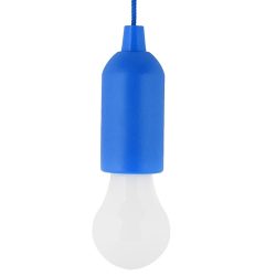   Elemes izzó alakú húzókapcsolós LED lámpa kék 1W ELMARK