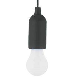   Elemes izzó alakú húzókapcsolós LED lámpa fekete 1W ELMARK