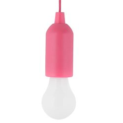   Elemes izzó alakú húzókapcsolós LED lámpa pink 1W ELMARK