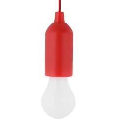   Elemes izzó alakú húzókapcsolós LED lámpa piros 1W ELMARK