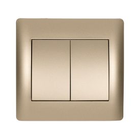 Rhyme dupla váltókapcsoló pezsgő metál Elmark