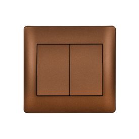 Rhyme dupla váltókapcsoló kávé metál Elmark