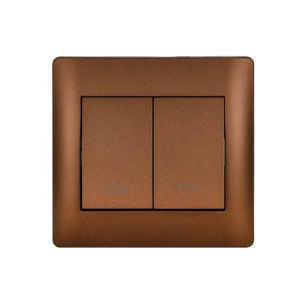 Rhyme redőnykapcsoló kávé metál Elmark