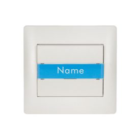Rhyme csengőkapcsoló névkártyával fehér metál Elmark