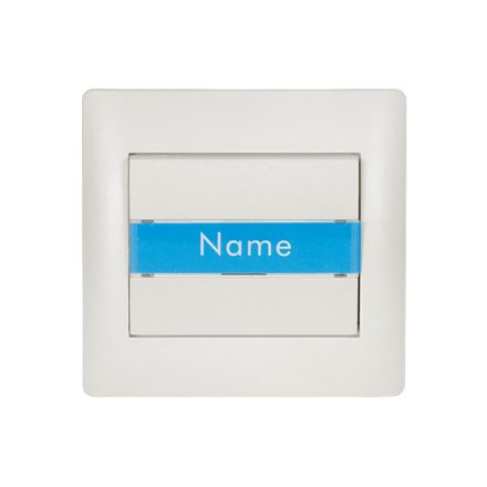 Rhyme csengőkapcsoló névkártyával fehér metál Elmark