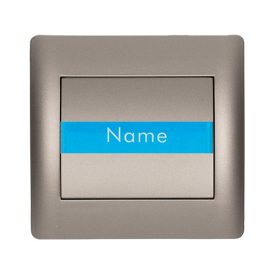 Rhyme csengőkapcsoló névkártyával szürke metál Elmark