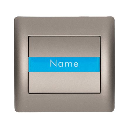 Rhyme csengőkapcsoló névkártyával szürke metál Elmark