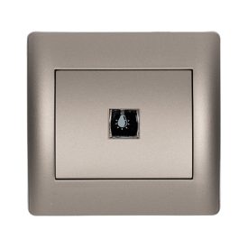 Rhyme jelzőfényes nyomógomb szürke metál Elmark