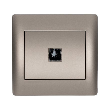 Rhyme jelzőfényes nyomógomb szürke metál Elmark