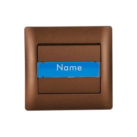 Rhyme csengőkapcsoló névkártyával kávé metál Elmark