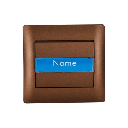 Rhyme csengőkapcsoló névkártyával kávé metál Elmark