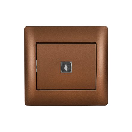 Rhyme jelzőfényes nyomógomb kávé metál Elmark