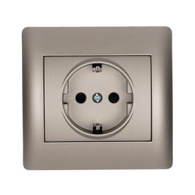 Rhyme német típusú dugalj szürke metál Elmark