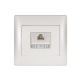    Rhyme számítógép hálózati aljzat CAT6e fehér metál Elmark