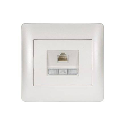  Rhyme számítógép hálózati aljzat CAT6e fehér metál Elmark