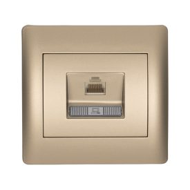   Rhyme számítógép hálózati aljzat CAT6e pezsgő metál Elmark