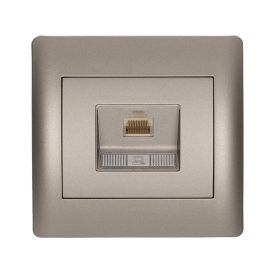 Rhyme számítógép hálózati aljzat szürke metál Elmark