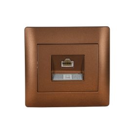   Rhyme számítógép hálózati aljzat CAT6e kávé metál Elmark