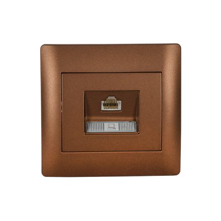 Rhyme számítógép hálózati aljzat CAT6e kávé metál Elmark