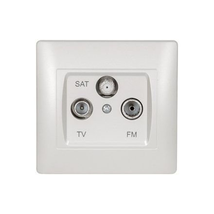 Rhyme TV+FM+SAT aljzat fehér metál Elmark