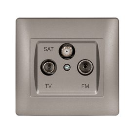 Rhyme TV+FM+SAT aljzat szürke metál Elmark