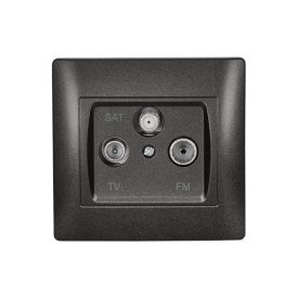 Rhyme TV+FM+SAT aljzat grafit metál Elmark