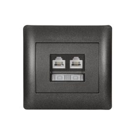 Rhyme telefon dupla aljzat grafit metál Elmark