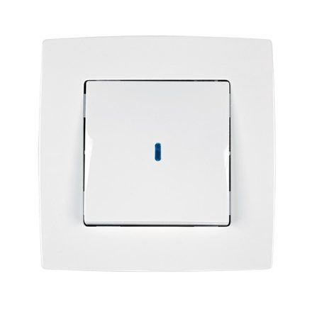 City egy pólusú 101-es kapcsoló jelzőfénnyel fehér Elmark