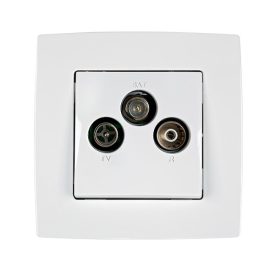 City TV + SAT + FM aljzat fehér Elmark