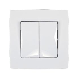 City dupla váltókapcsoló fehér Elmark