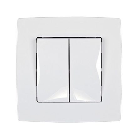 City dupla váltókapcsoló fehér Elmark